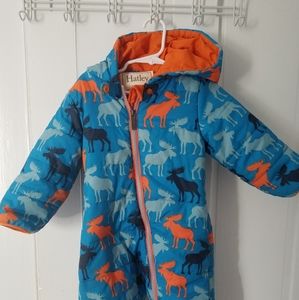 Hatley mini winter puffer snowsuit -- moose